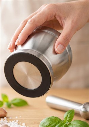 Hometarz Krom Havan Sarımsak Ezici Öğütücü İnox Paslanmaz Çelik 