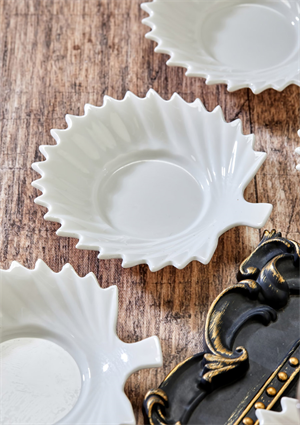 İstiridye Çay Tabağı Seti - 6 Parça, 11 CM