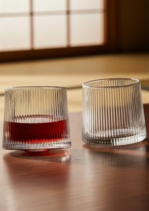 JAPAN 2li Karıştırıcı Kokteyl Bardağı - Meşrubat Bardak Takımı - Dönme Mekanizmalı- 150 ML