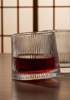 JAPAN 2li Karıştırıcı Kokteyl Bardağı - Meşrubat Bardak Takımı - Dönme Mekanizmalı- 150 ML