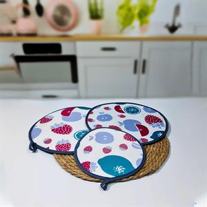 Hometarz 3 lü Ocak Tezgah Üstü Nihale Tencere Çaydanlık Altlığı 