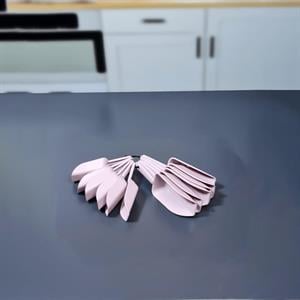 Hometarz 12 li Plastik Ölçü Kabı Kaşığı Baharat Erzak Küreği 