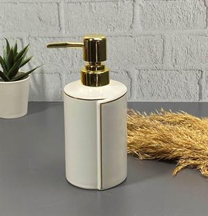 Hometarz Porselen Gold Lüx Sıvı Sabunluk Banyo Tuvalet 300 ml