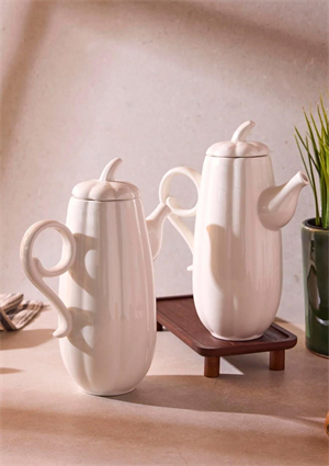 Pumpkin Porselen 2li 600 ml Yağdanlık Seti Ergonomik Tasarım Çok Amaçlı Yağlık ve Sirkelik
