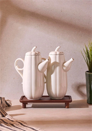 Pumpkin Porselen 2li 600 ml Yağdanlık Seti Ergonomik Tasarım Çok Amaçlı Yağlık ve Sirkelik