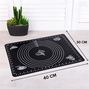 Hometarz Silikon Pizza Hamuru Açma Matı Detaylı Ölçülü 30x40 