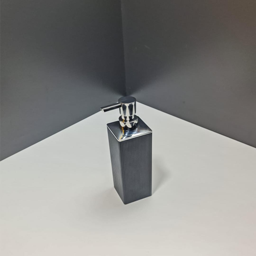 Liza Sıvı Sabunluk Mutfak Banyo Lavabo Çizgili Sabunluk Kare