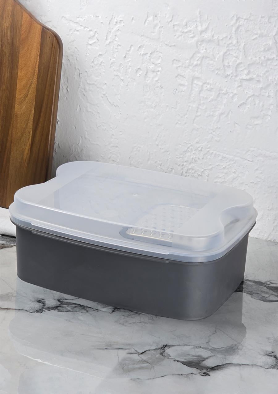 Rendeli Saklama Kabı - Masal Plastik Saklama Kabı - 4500 ML, Gri