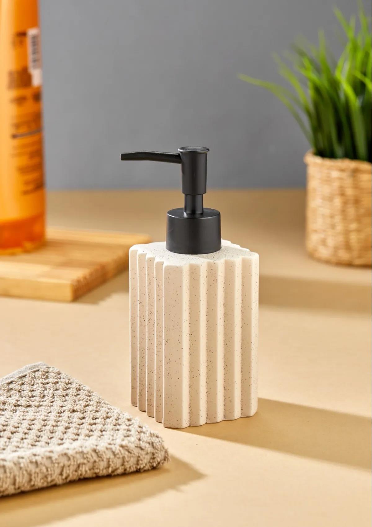 Taş Desenli Seramik Sıvı Sabunluk - Banyo Mutfak Sıvı Sabunluğu - 250 ML