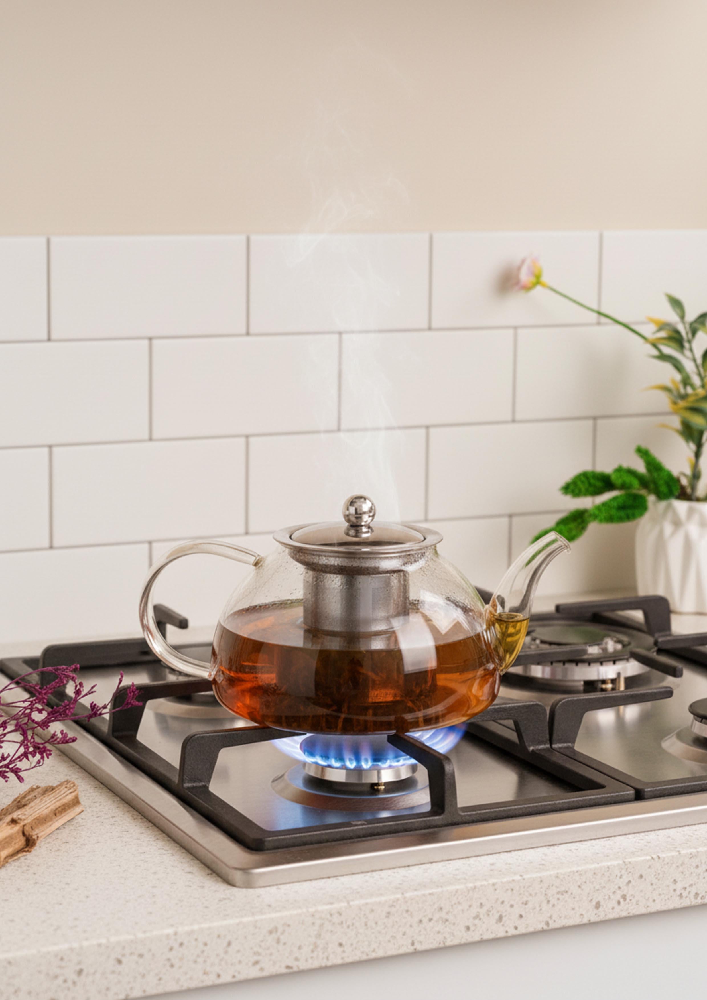 Corbeen Cam Demlik Çay Bitki Demliği 1 Litre