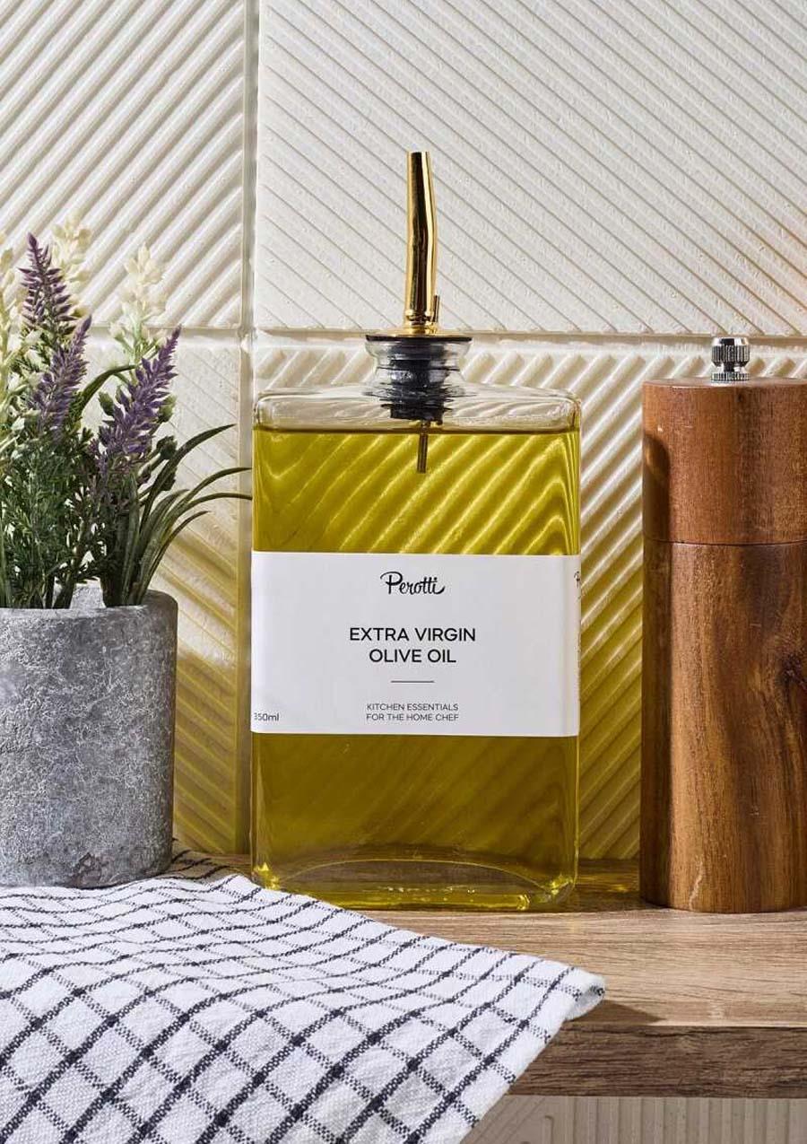 Cam Yağdanlık - Sosluk, Sirkelik - Gold Başlık - 350 ML