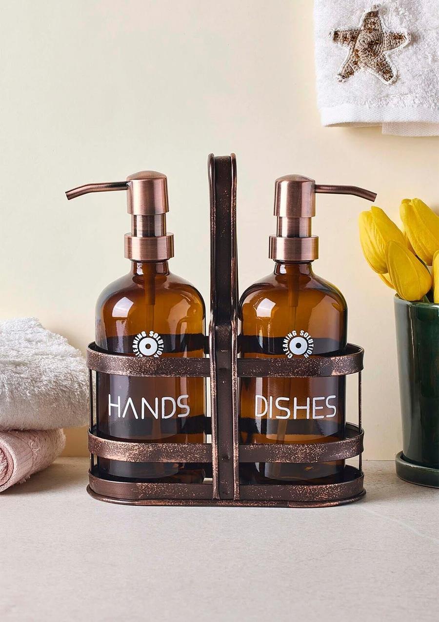 Rame Amber Sıvı Sabunluk Seti - 2x500 ML