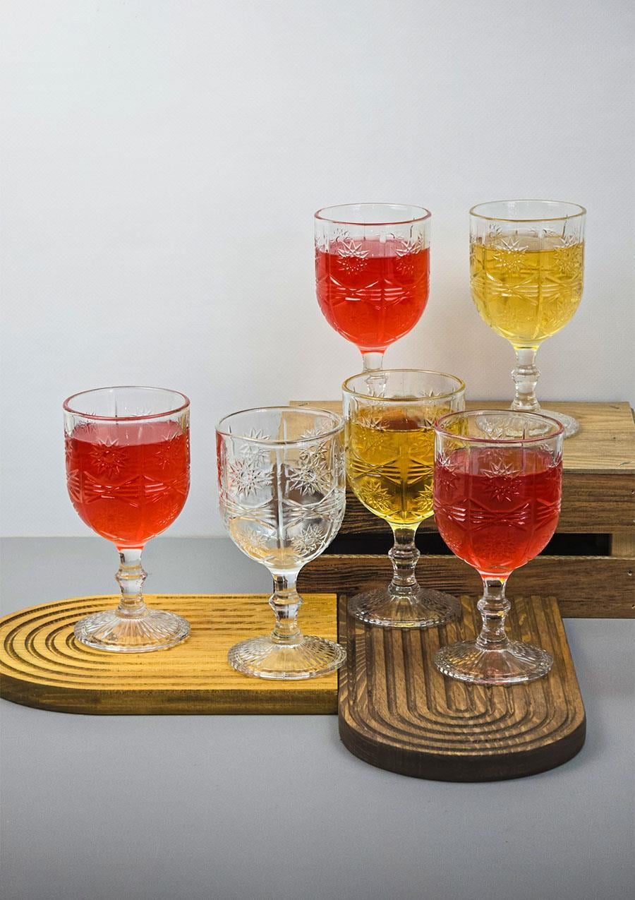 Cairo Cam Bardak Seti - 6lı Cam Kadeh Takımı - 250 ML