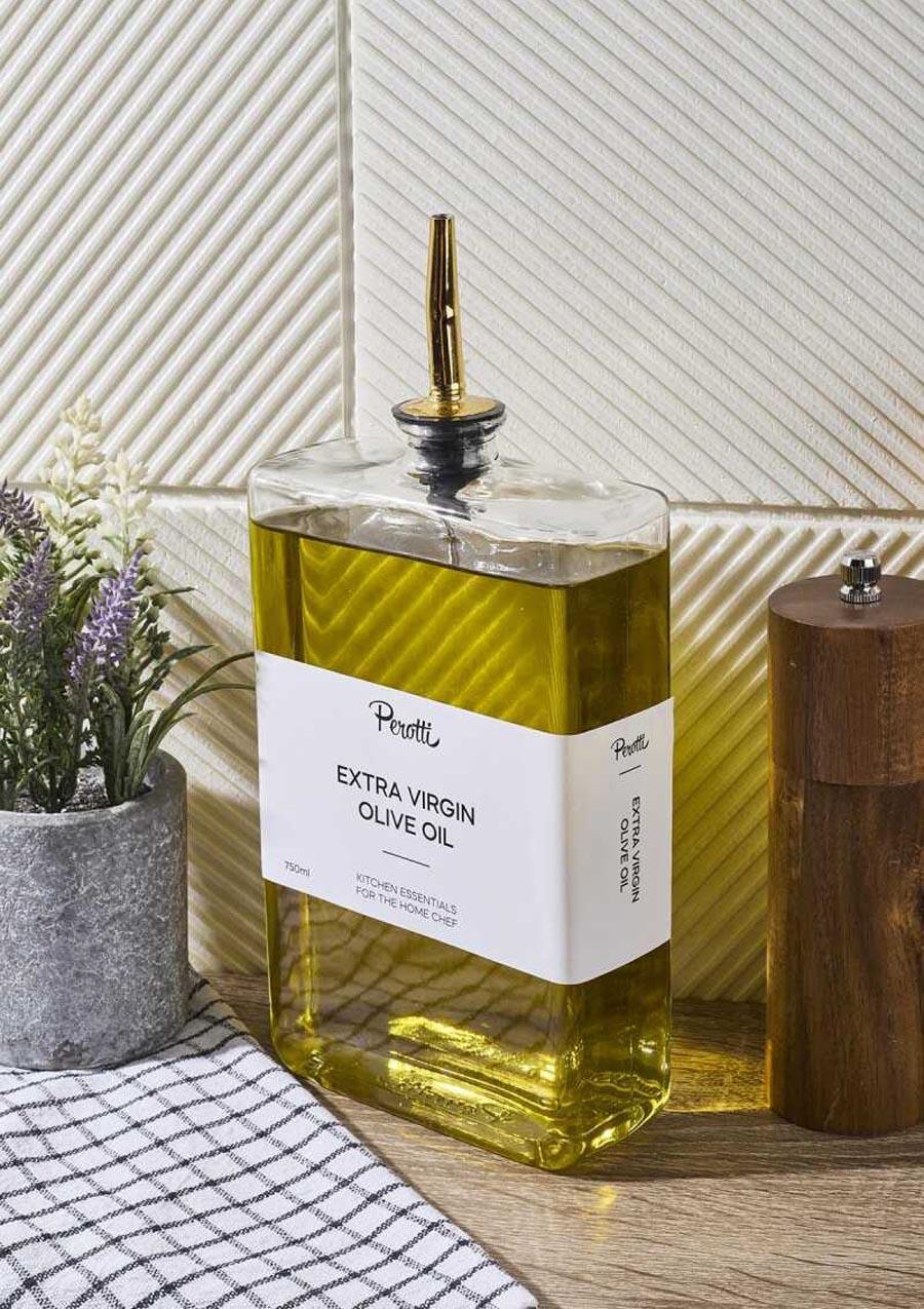 Cam Yağdanlık - Sosluk, Sirkelik - Gold Başlık - 750 ML