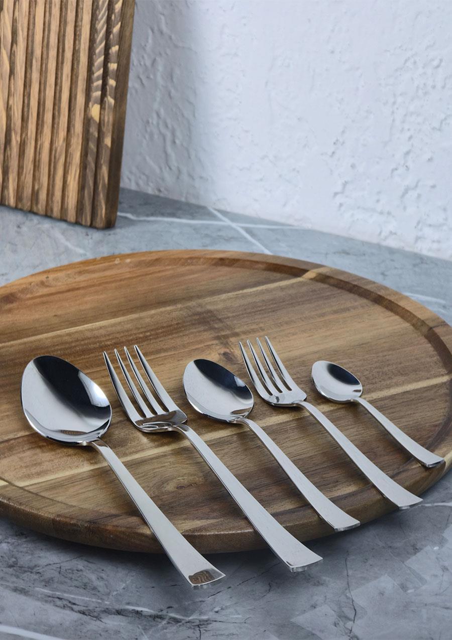 Milas Çatal Kaşık Seti - 30 Parça Çatal Kaşık Takımı - 18/10 Paslanmaz Çelik