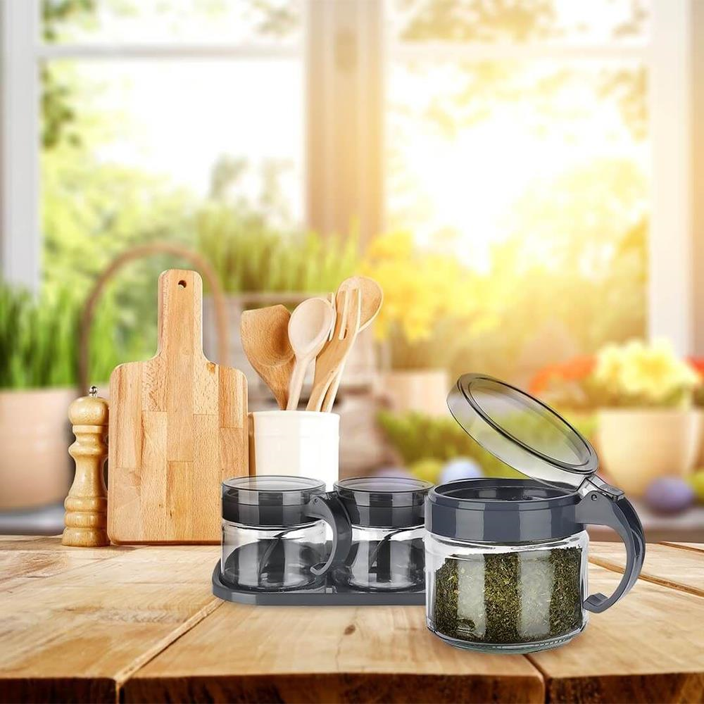 Baharatlık Seti 3'lü Standlı Kaşıklı Desire 300ML | Hometarz