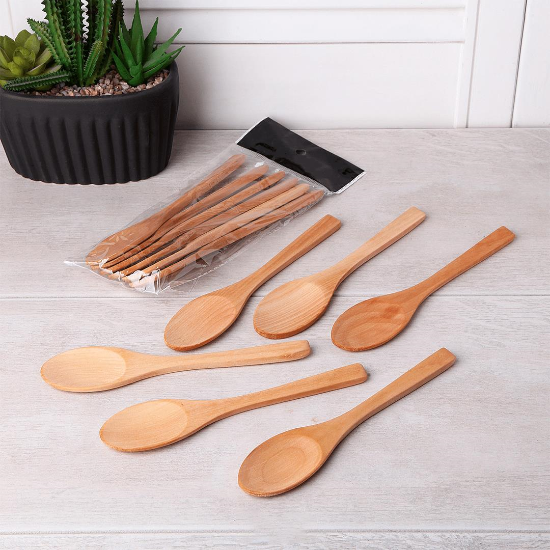 Bambu Kaşık Salça Kaşığı Bambu Kaşık 6li Set 17 Cm | Hometarz