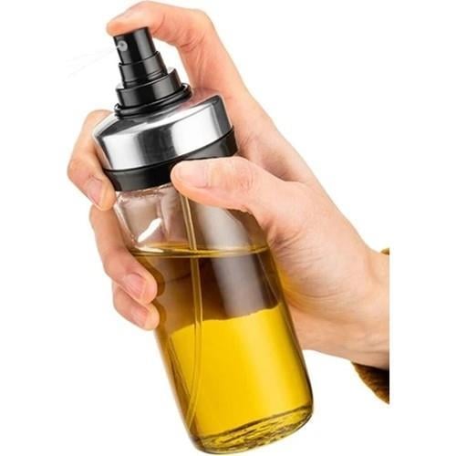 Cam Yağ Spreyi Yağ Püskürtücü Metal Sprey Yağlık Şişe 244 ML | Hometarz