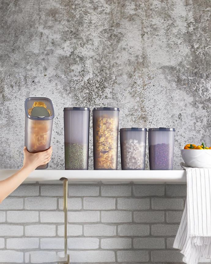 4'lü Erzak Kabı, Saklama Kabı Seti - Plastik Erzak Kabı Takımı - 2.5 Litre, 4 Litre