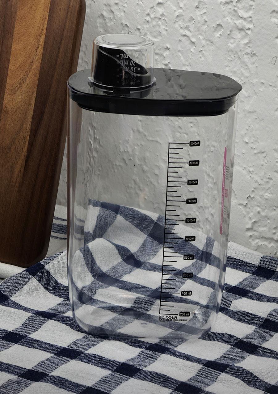Plastik Erzak Kabı - Kilitli Kapaklı Erzak Kutusu - 2100 ML