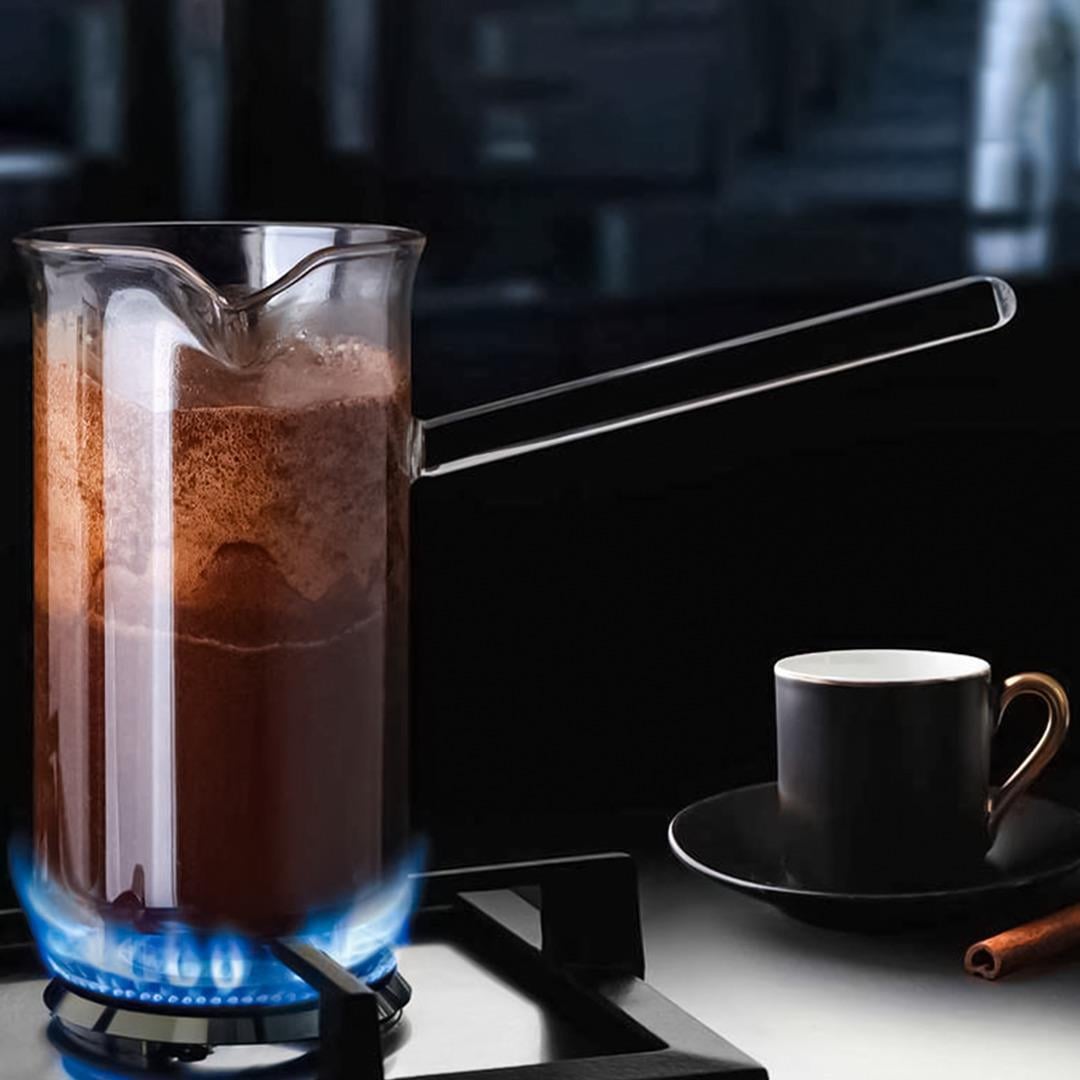Lüks Cam Cezve Ateşe Dayanıklı 4 Fincanlık 350 ml | Hometarz