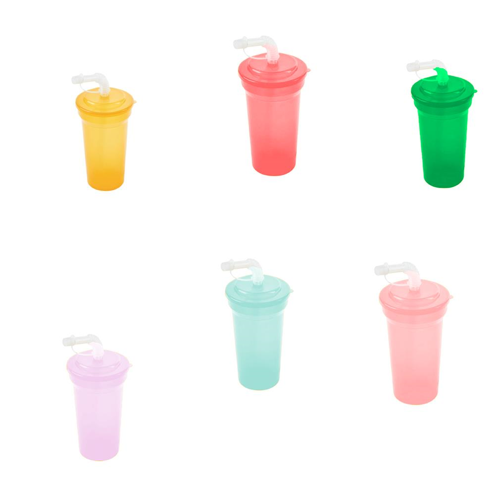 Plastik Suluk Pipetli Bardak Okul Ofis Masa Üstü 400 Ml | Hometarz