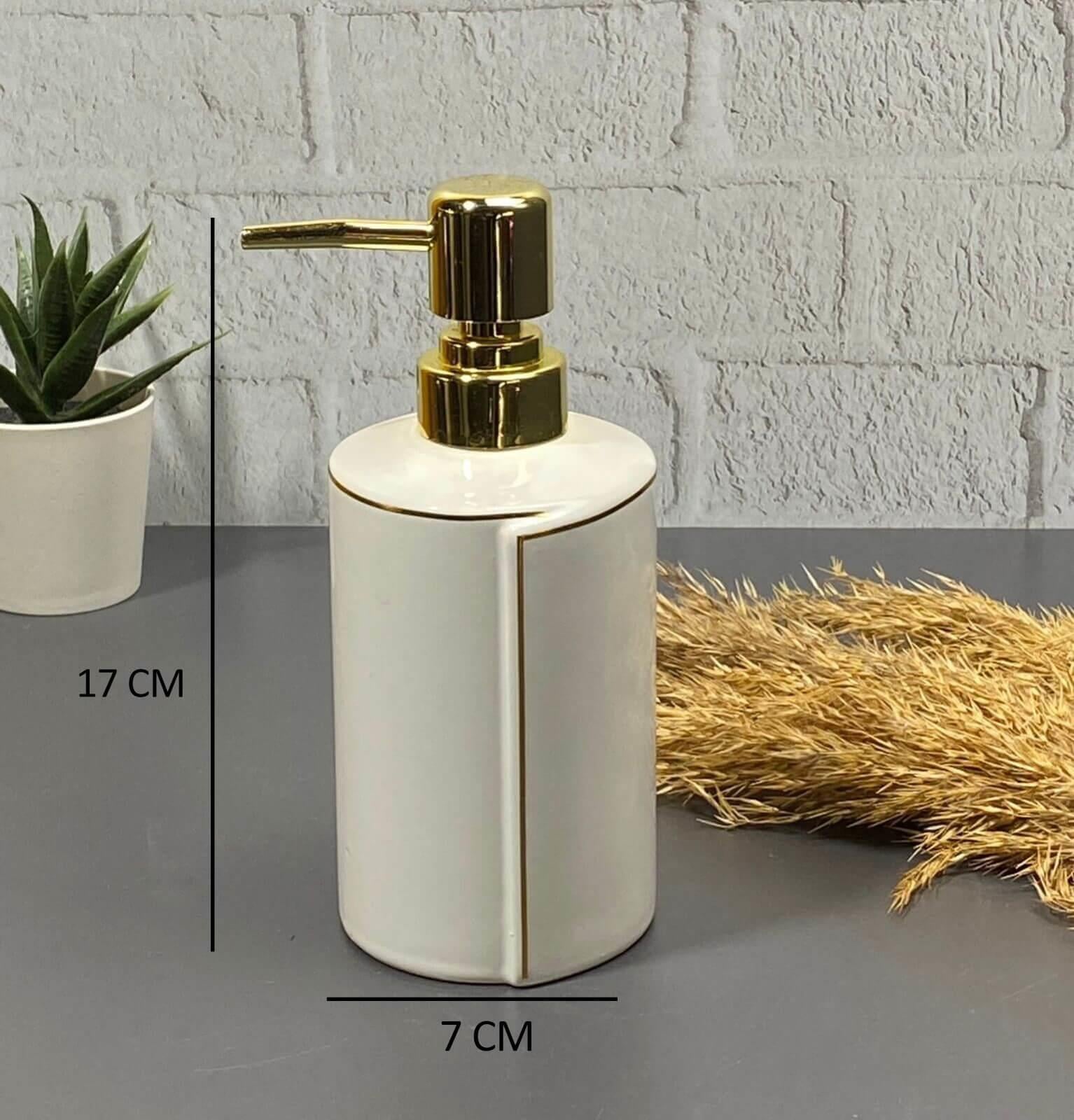 Porselen Sıvı Sabunluk Banyo Mutfak Sabunluğu 300 ml | Hometarz