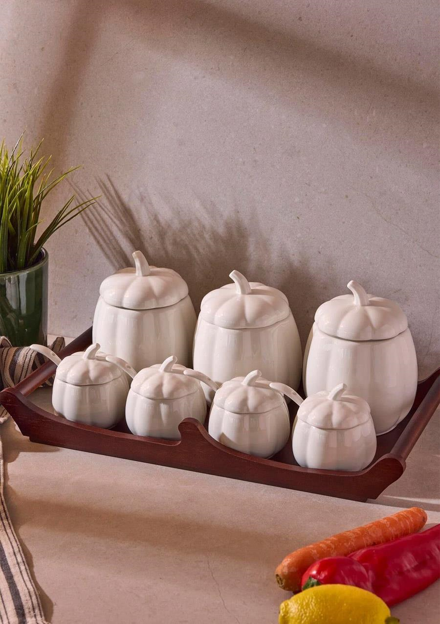 Pumpkin 7'li Tepsili Çok Amaçlı Baharatlık Seti