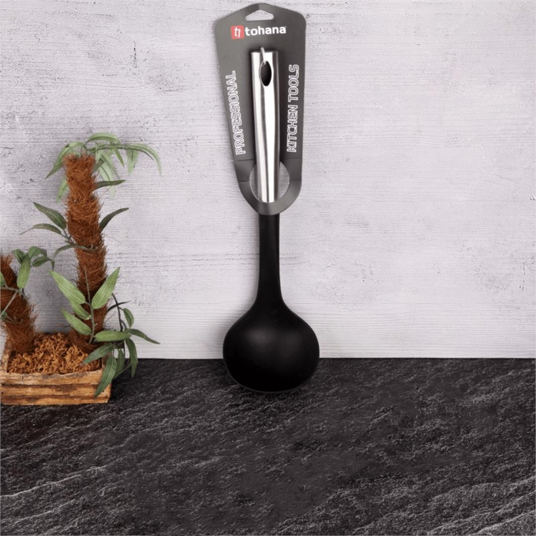 Silikon Metal Saplı Kepçe Mutfak Kepçesi 31 cm | Hometarz