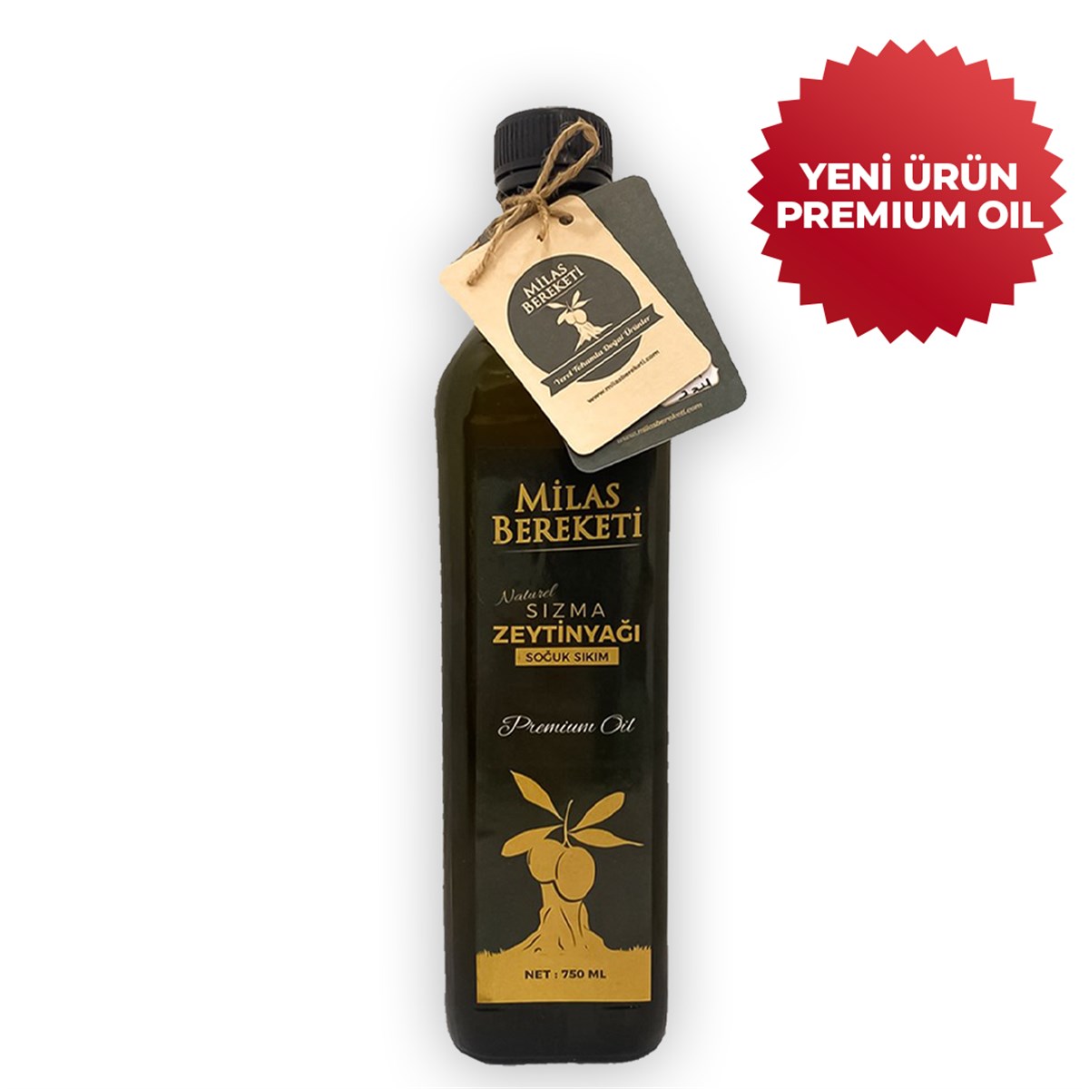 YENİ HASAT PREMIUM  NATURAL SOĞUK SIKIM SIZMA ZEYTİNYAĞI 750ml(Memecik Zeytini/0.3 dizem/510 Polifenol)