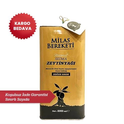 MEMECİK ZEYTİNİNDEN OLGUN HASAT SOĞUK SIKIM NATUREL SIZMA ZEYTİNYAĞI 5L (0,6 DİZEM)  