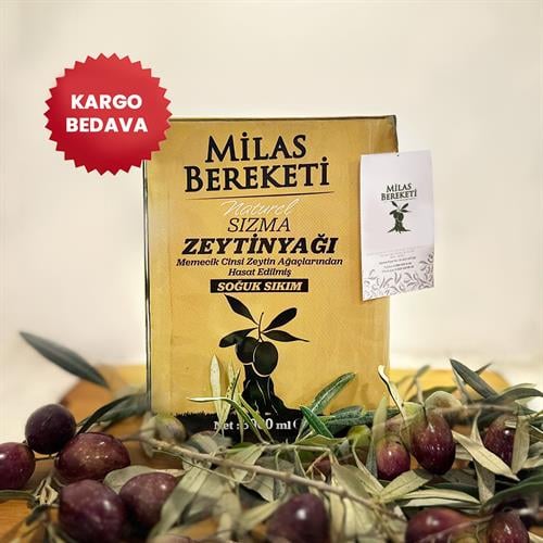 OLGUN HASAT PREMIUM NATURAL SOĞUK SIKIM SIZMA ZEYTİNYAĞI 3LT (Memecik Zeytini/0.4 dizem/395 Polifenol)