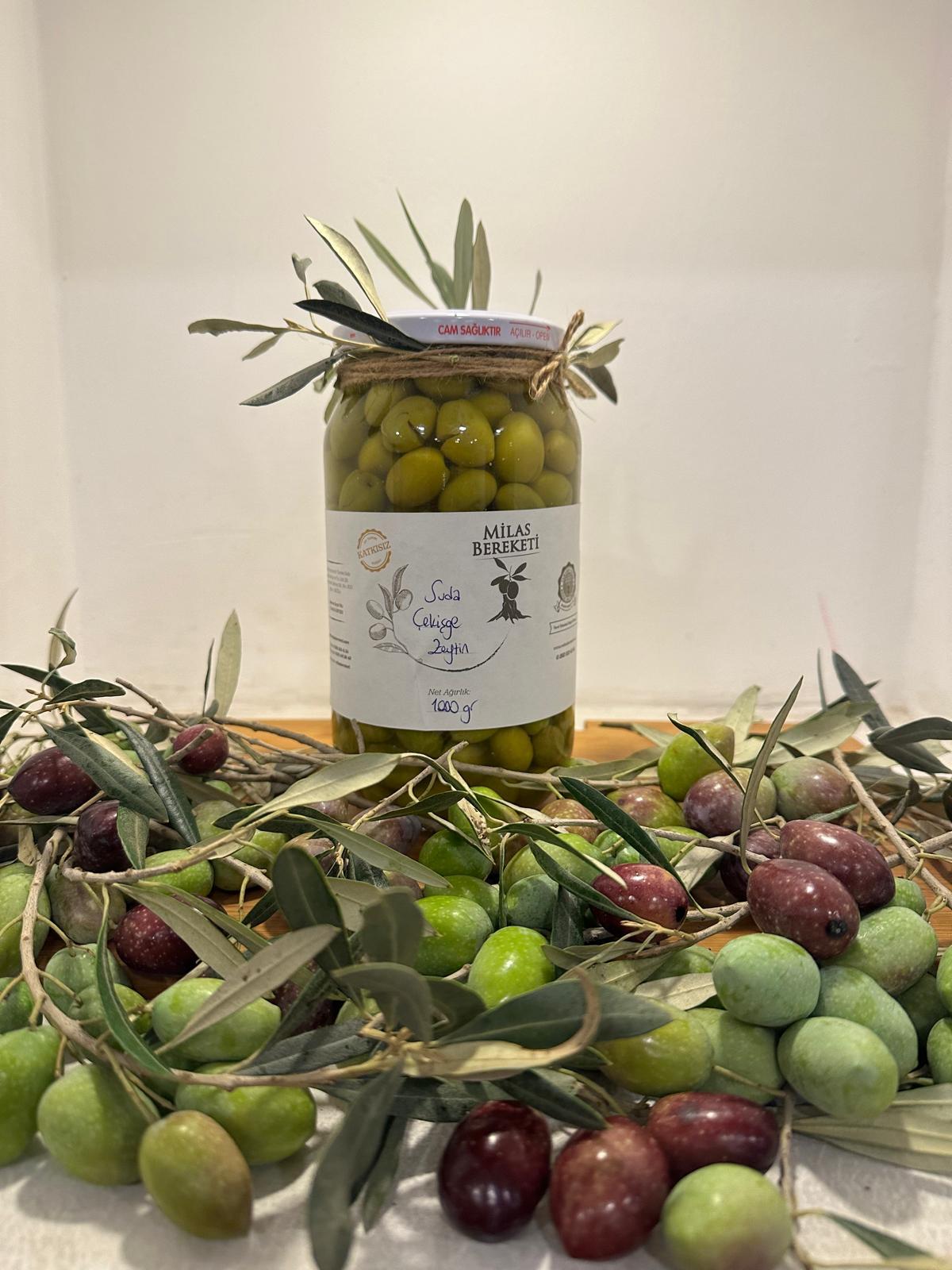 EGE USULÜ ÇEKİŞGE KIRMA ZEYTİN / SUDA (1kg)