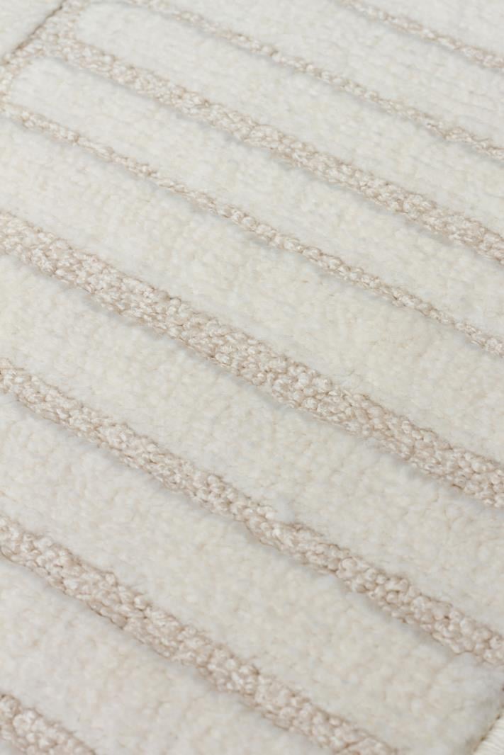 ADEL ADL 01 CREAM  Yüksek Alçak Dokulu Yumuşak Tuşeli Modern Makine Halısı