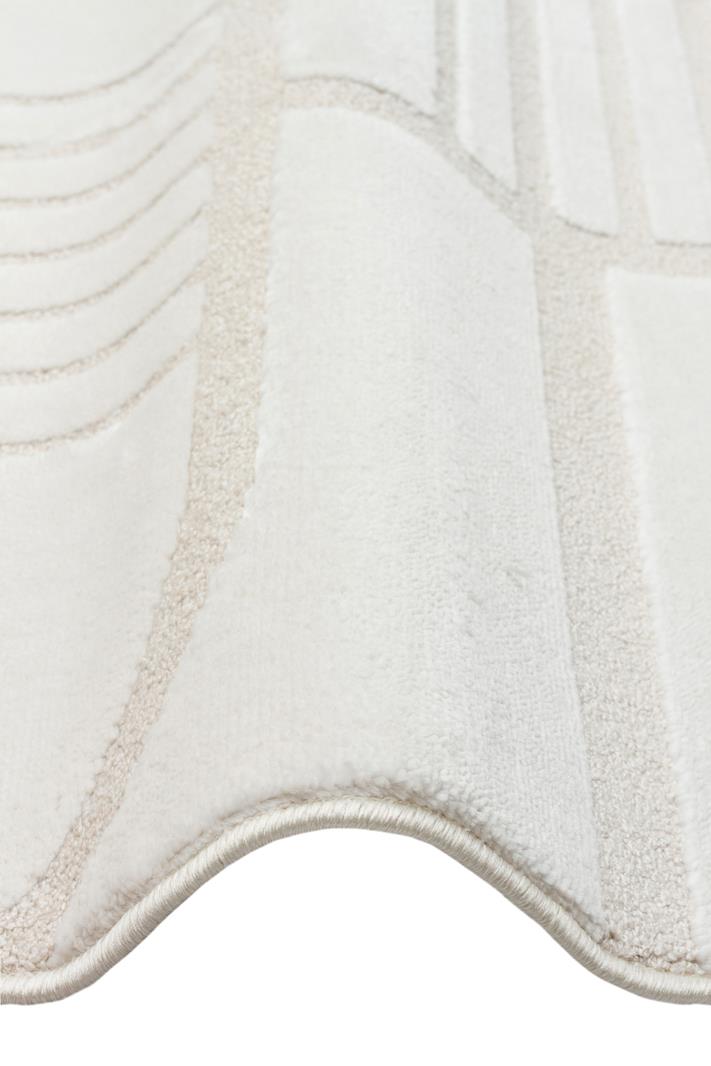 ADEL ADL 02 CREAM  Yüksek Alçak Dokulu Yumuşak Tuşeli Modern Makine Halısı