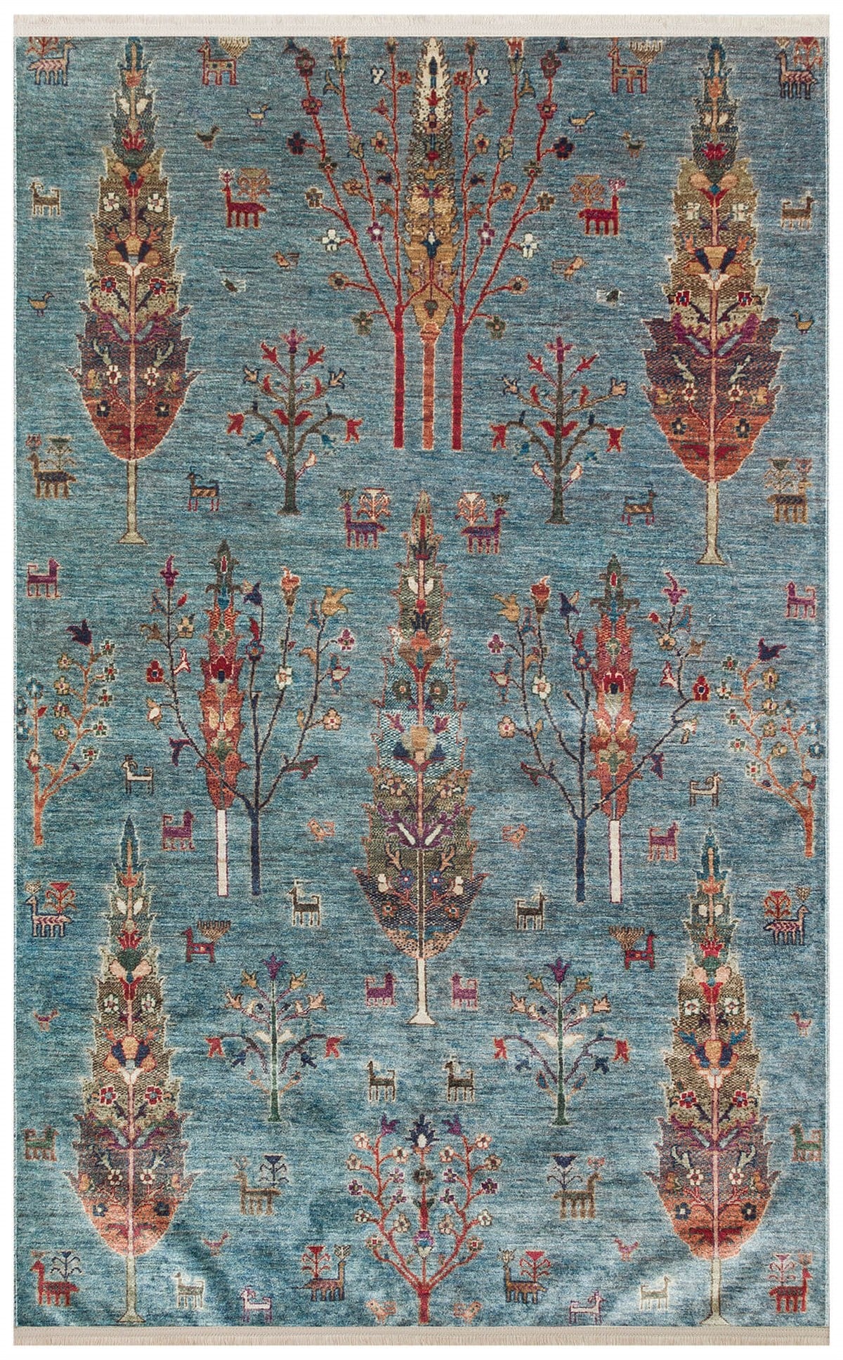 ANTIQUE ATK 09 AQUA  Kolay kullanımlı Kaymaz Karabağ ve Antik Desenlere Sahip Yıkanabilir Makine Halısı