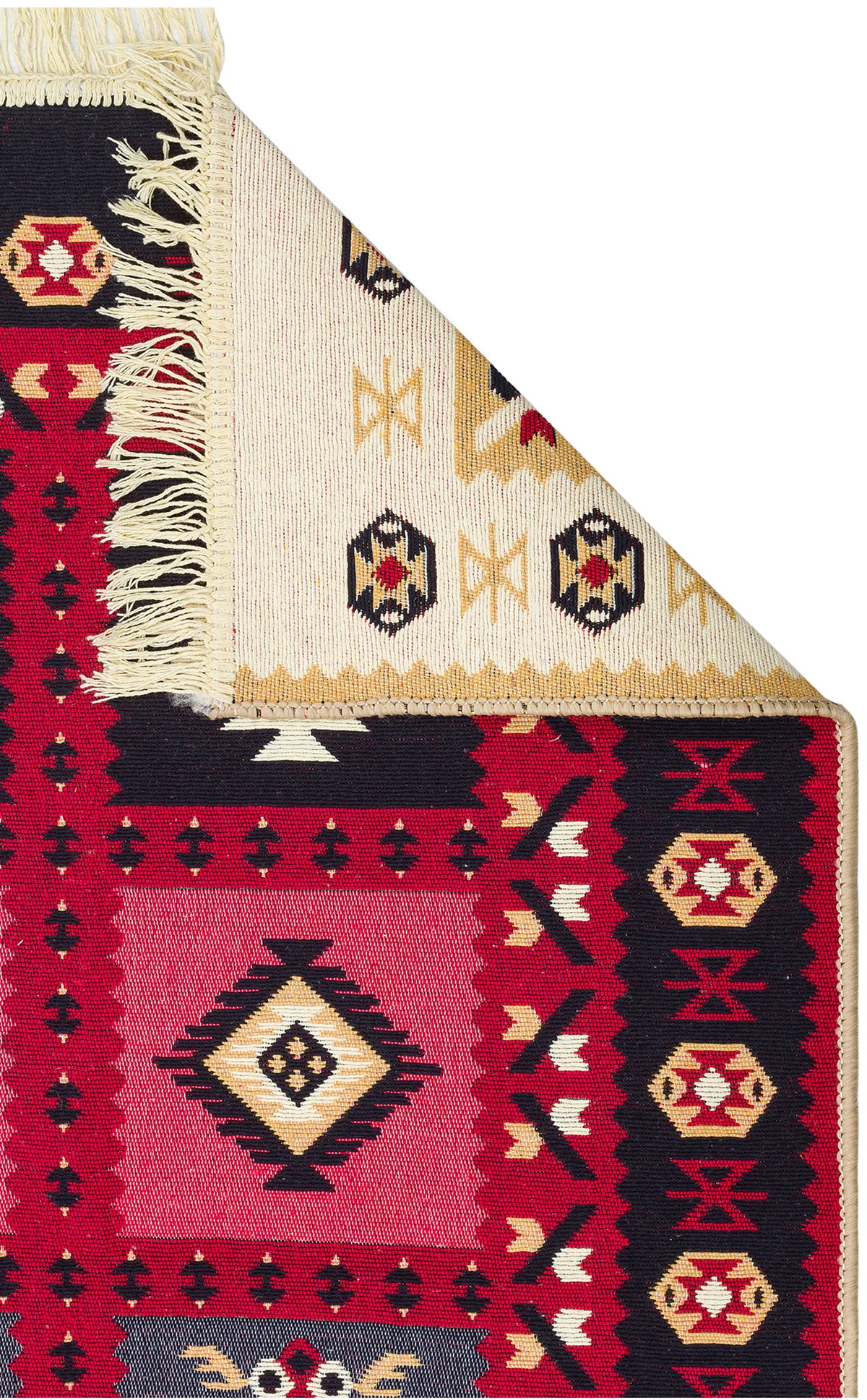 ARYA AR 28 RED  Yıkanabilir Çift Taraflı Modern Desenli Dokuma Kilim
