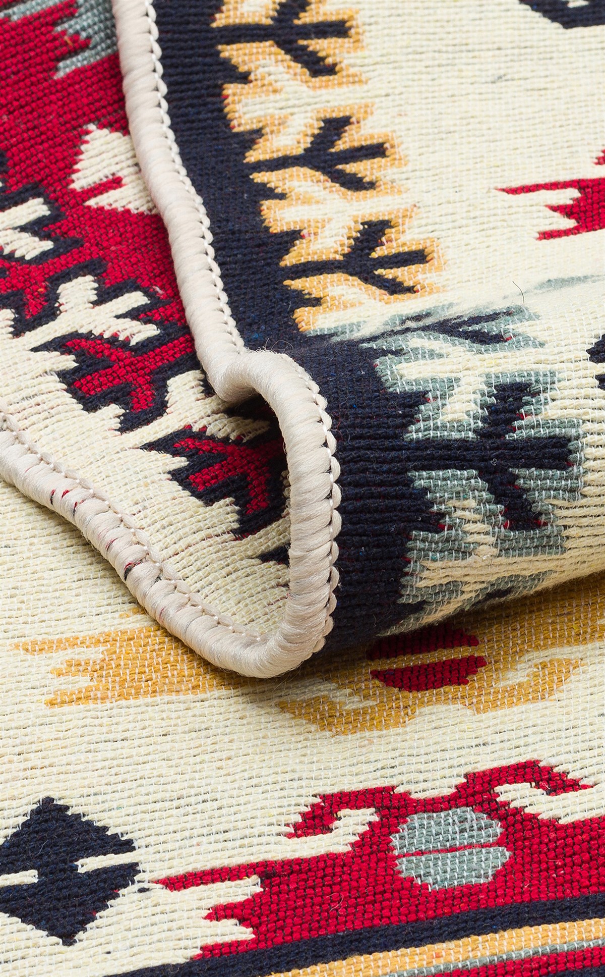 ARYA AR 30 RED  Yıkanabilir Çift Taraflı Modern Desenli Dokuma Kilim