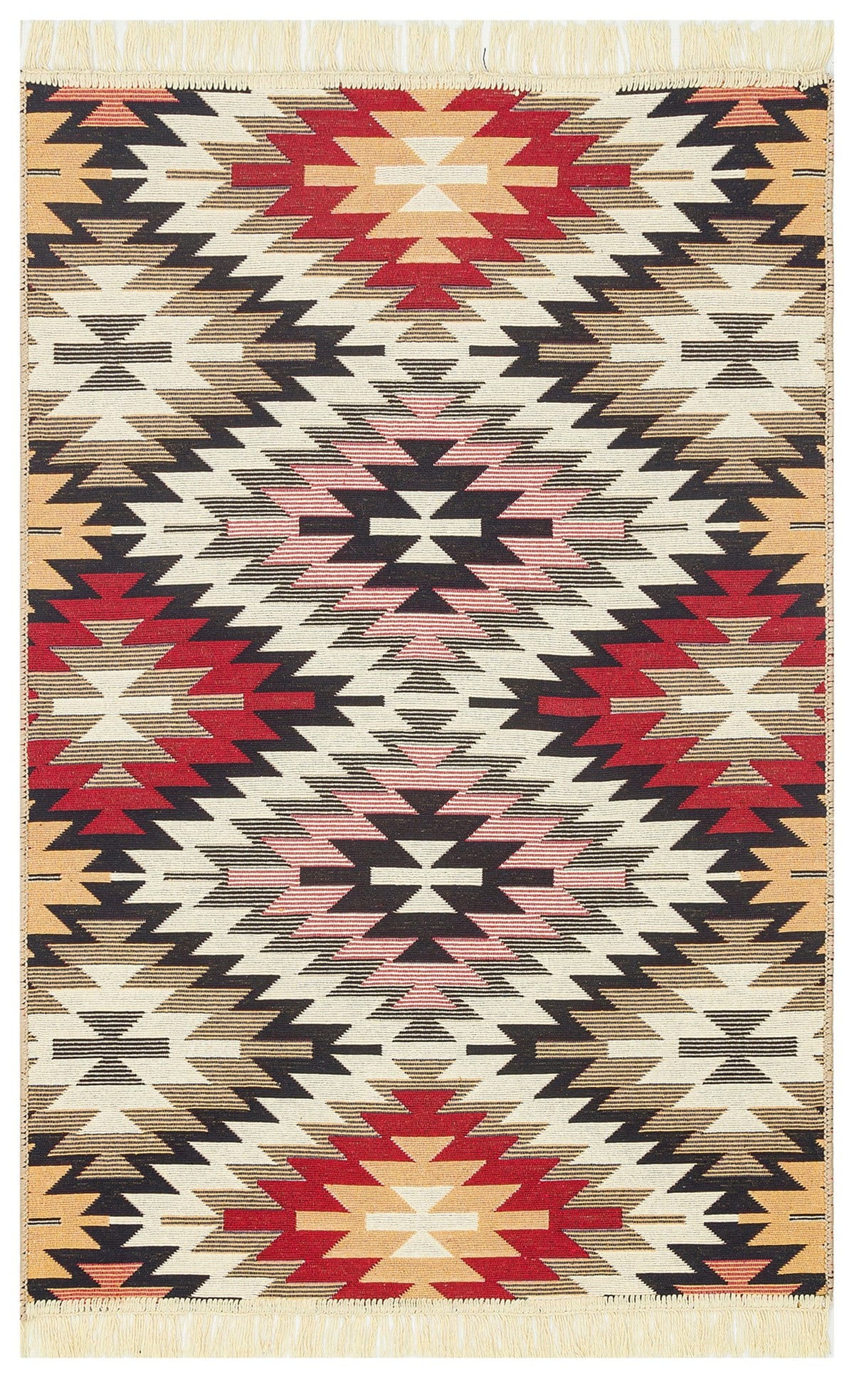 ARYA AR 33 RED  Yıkanabilir Çift Taraflı Modern Desenli Dokuma Kilim