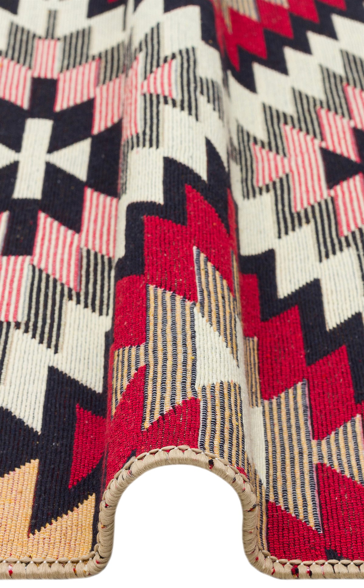 ARYA AR 33 RED  Yıkanabilir Çift Taraflı Modern Desenli Dokuma Kilim