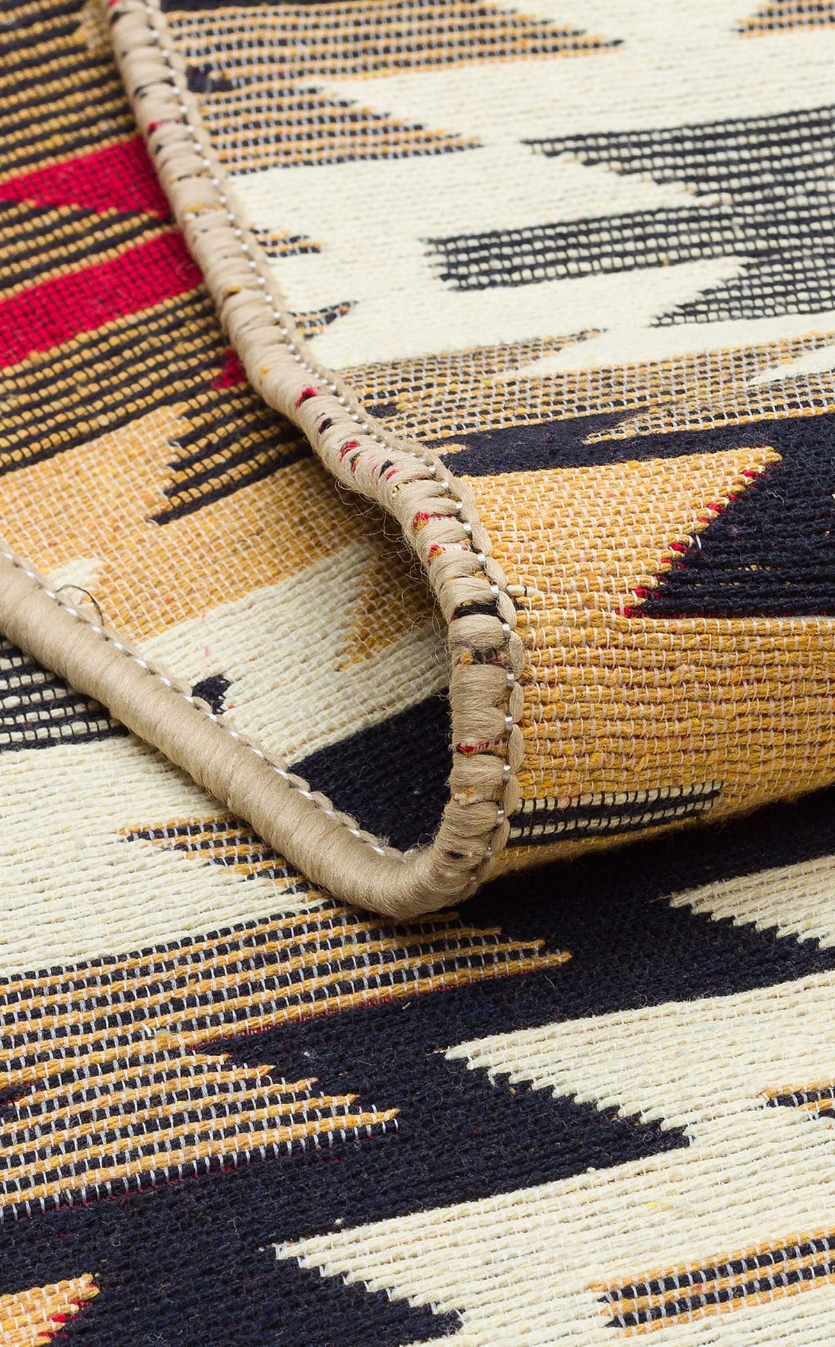 ARYA AR 33 RED  Yıkanabilir Çift Taraflı Modern Desenli Dokuma Kilim