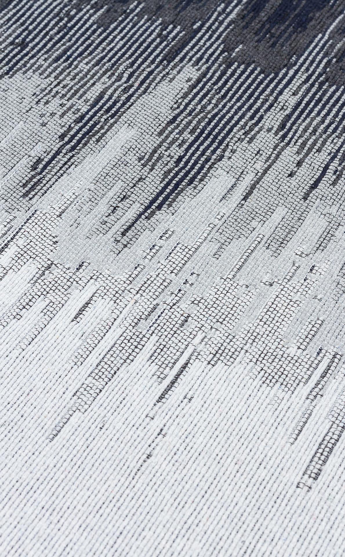 ARYA AR 40 BLACK WHITE  Yıkanabilir Çift Taraflı Modern Desenli Dokuma Kilim