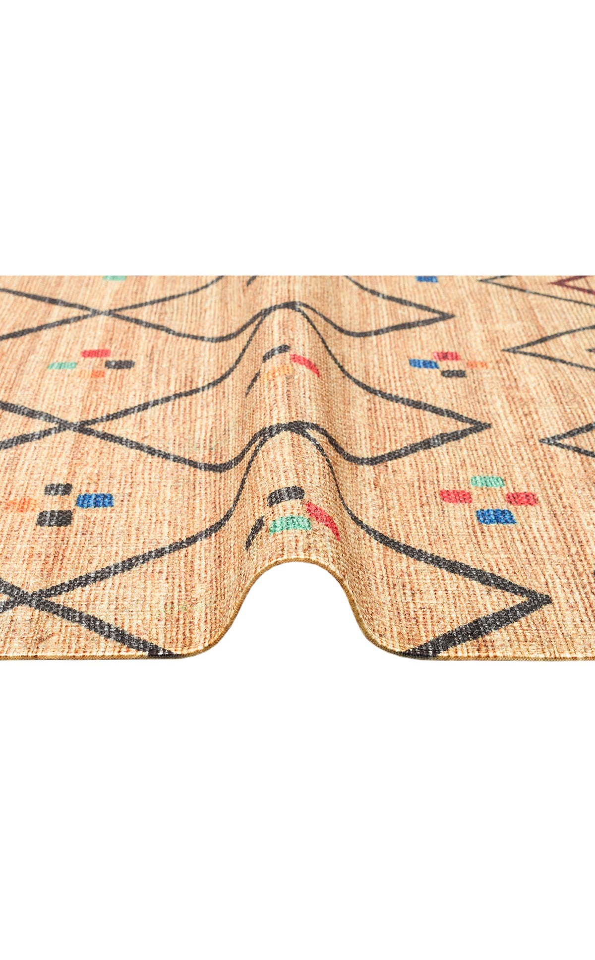 ASOS AS 07 MULTY  Jüt Hasır Görünümlü Hav Toz Vermeyen Çift Taraflı Kullanılabilen Yıkanabilir Kilimler