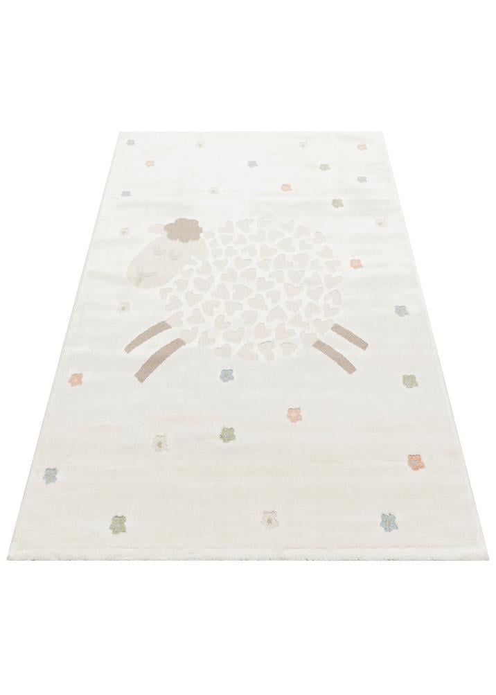 BAMBINO BMB 02 CREAM MULTY  Pastel Renkli Hav ve Toz Vermeyen Çocuk Halısı