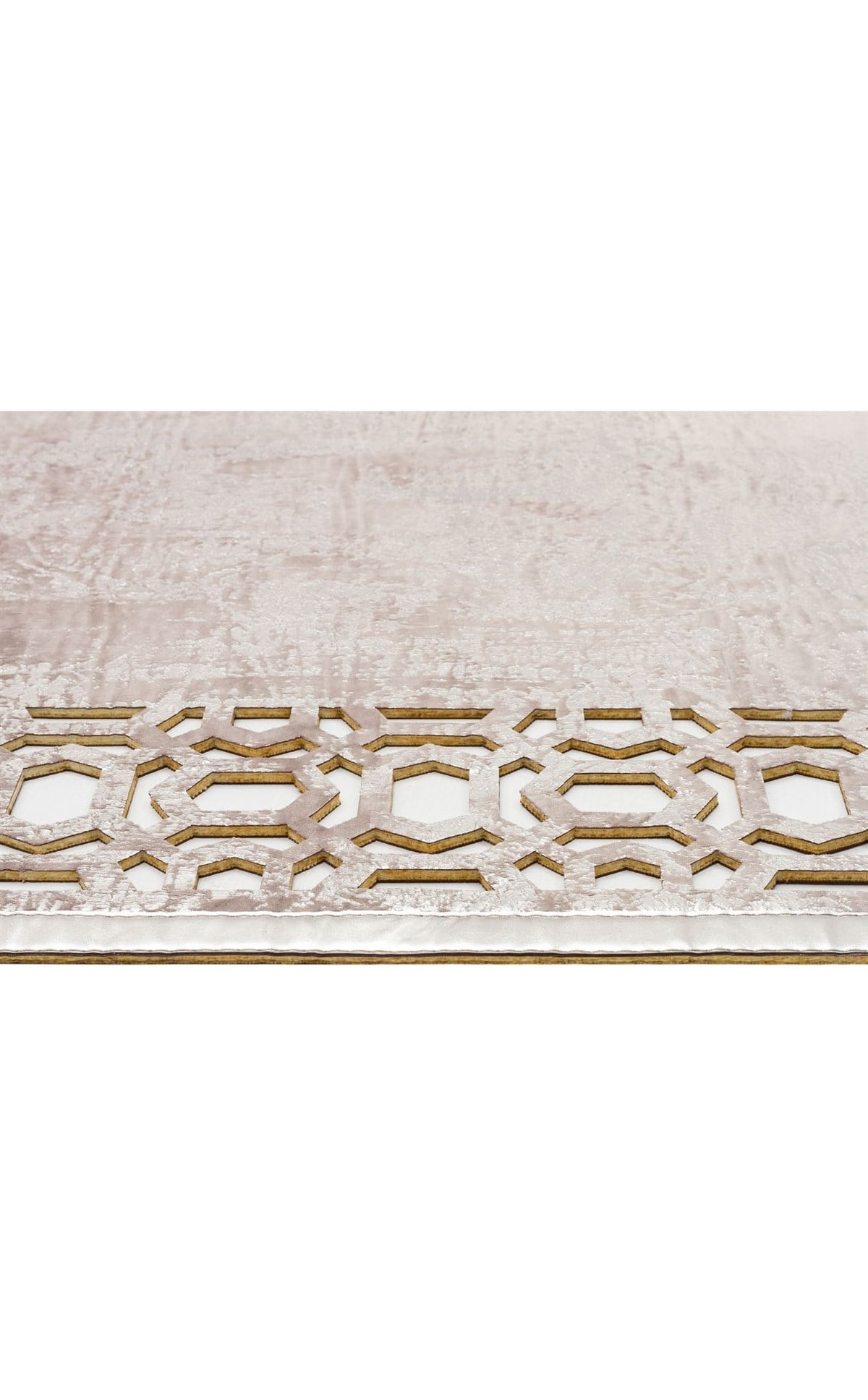 BIANCA BNC 02 GREY SILVER  Klasik Ve Modern İşleme ve Oymaya Sahip Parlak Bordürlü Suni Deri Halı