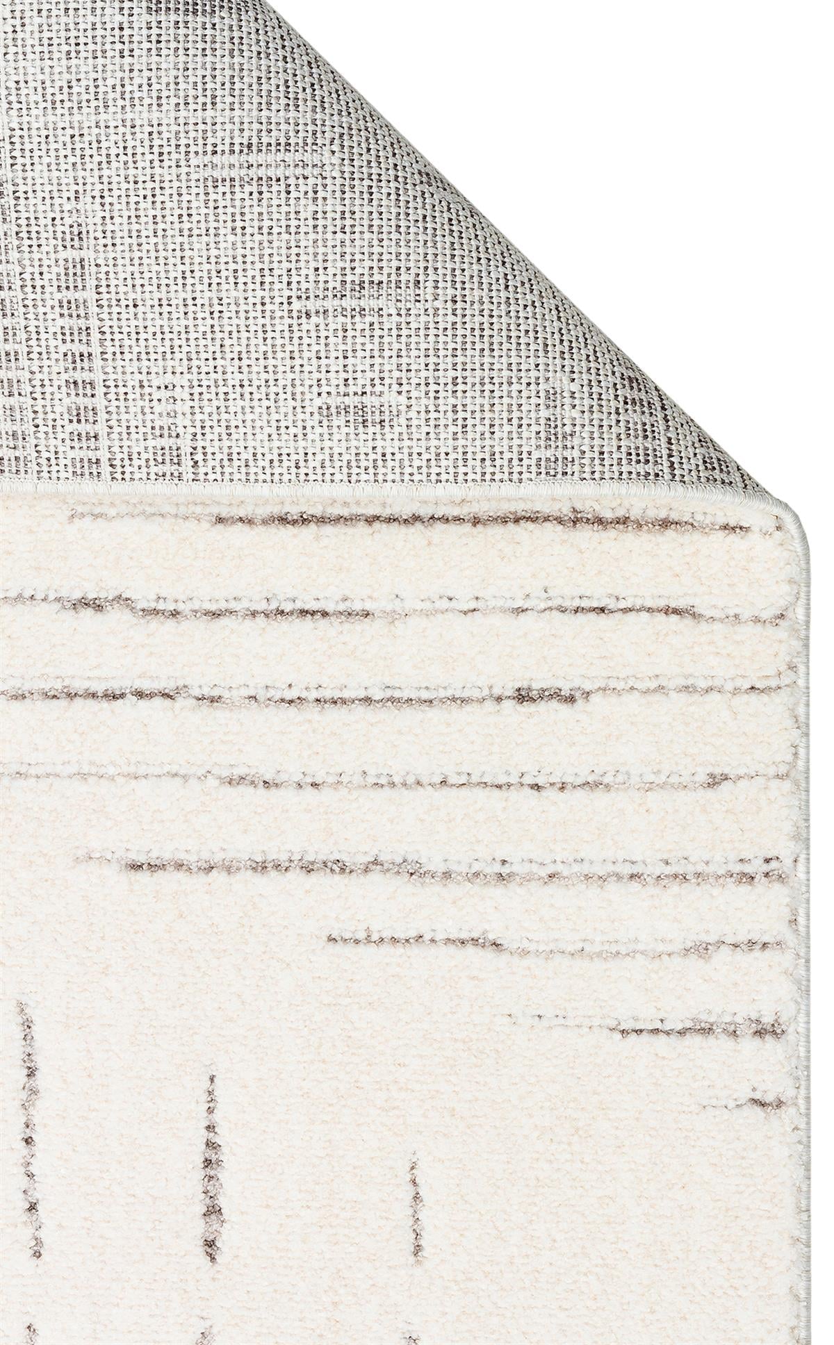 BOHEME BHM 02 WHITE BLACK  Kolay Kullanımlı Yumuşak Dokulu Modern İskandinav Halı