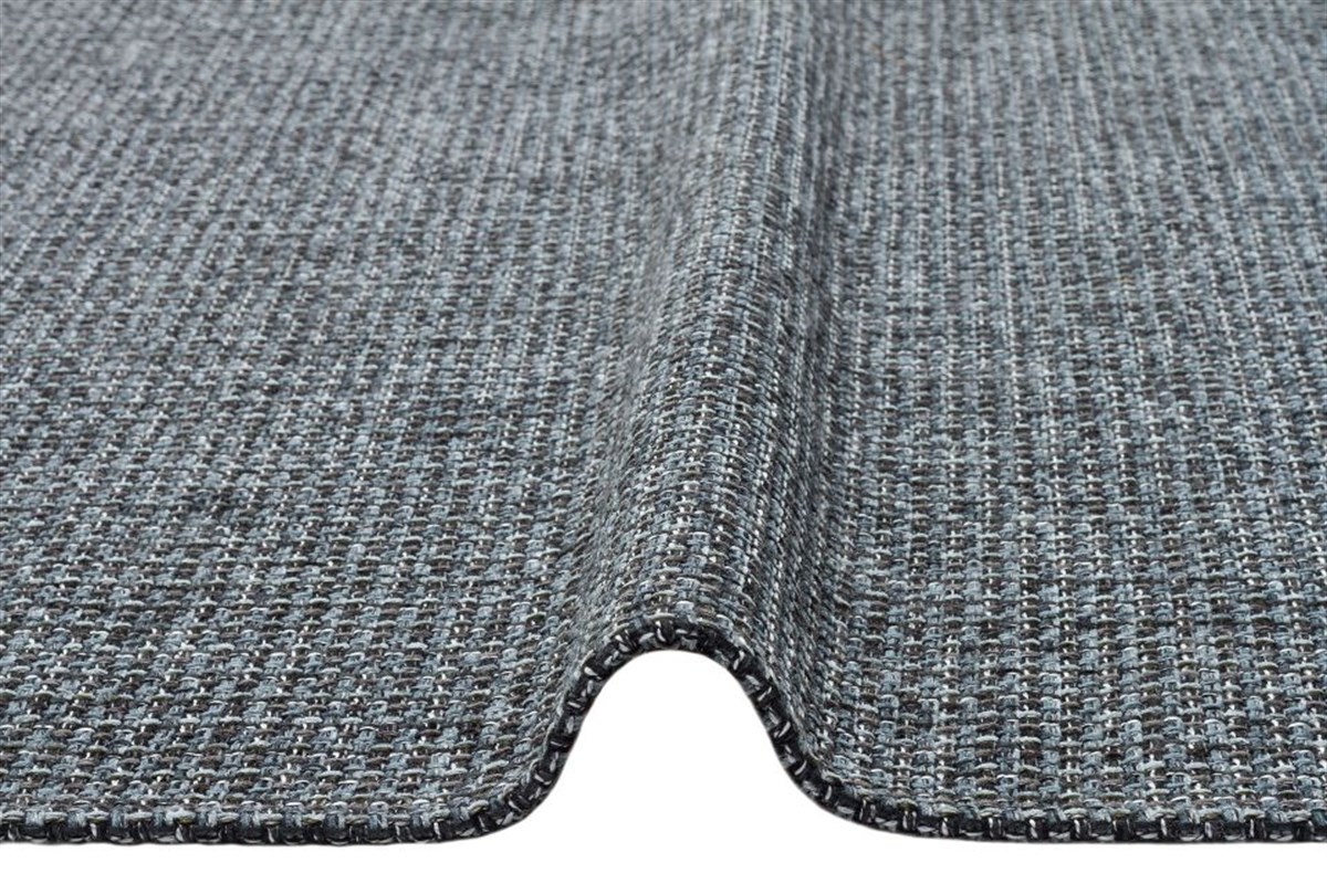 BROOKLYN BRK 01 ANTRASIT SILVER  Hasır Görünümlü Kaymaz Renkli Dokuma Modern Kilim