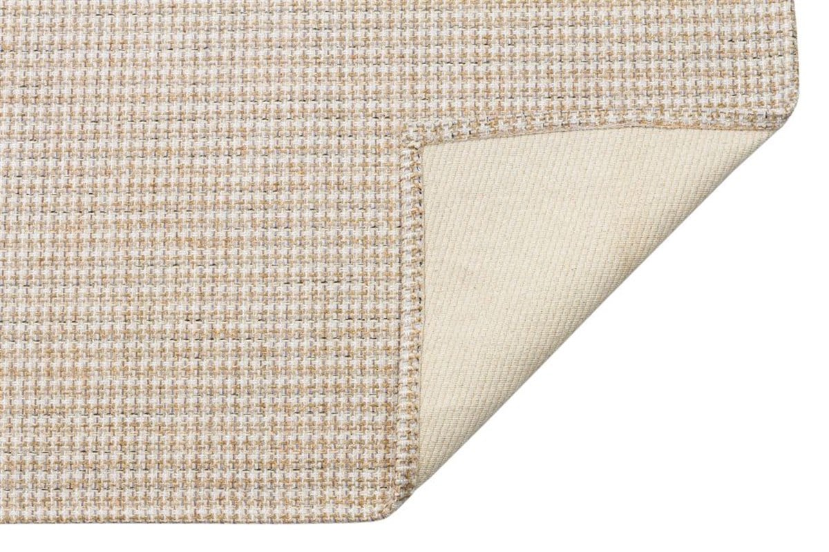 BROOKLYN BRK 01 CREAM SILVER  Hasır Görünümlü Kaymaz Renkli Dokuma Modern Kilim