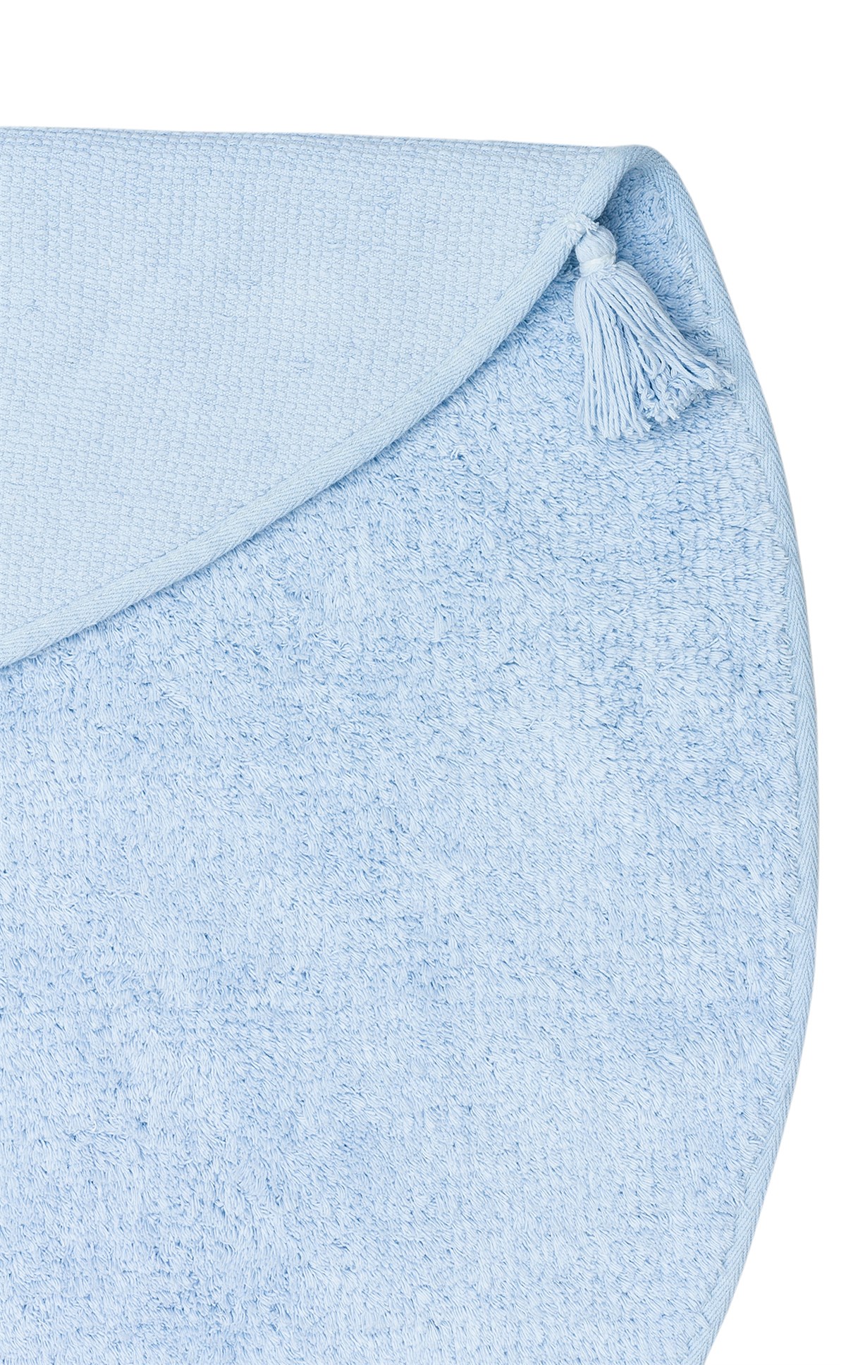 COTTON BOON CBN PLAIN BLUE Q  Yıkanabilir Kaymaz Tabanlı Naturel Pamuk Bebek Halısı