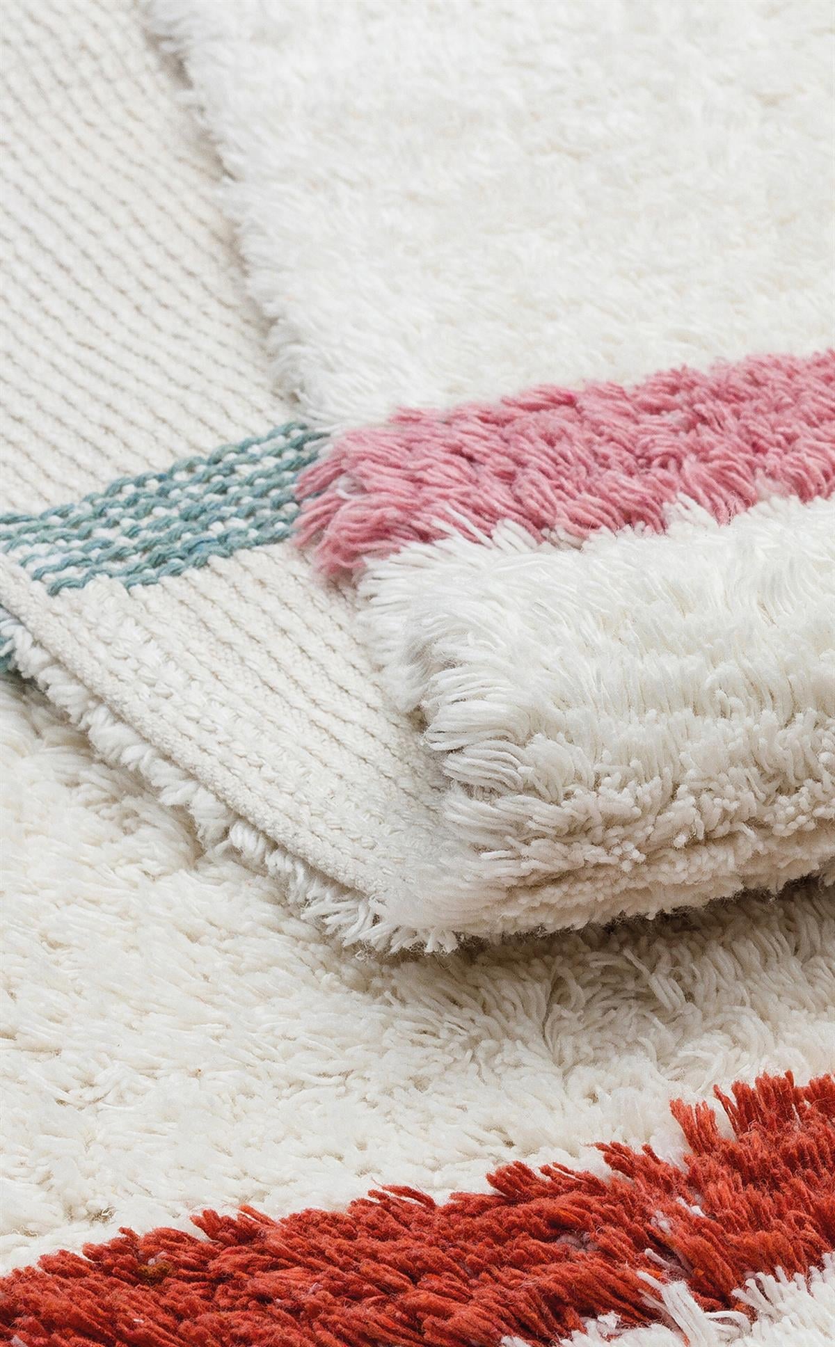 COTTON BOON XW CBN 01 MULTY XW  Yıkanabilir Kaymaz Tabanlı Naturel Pamuk Bebek Halısı